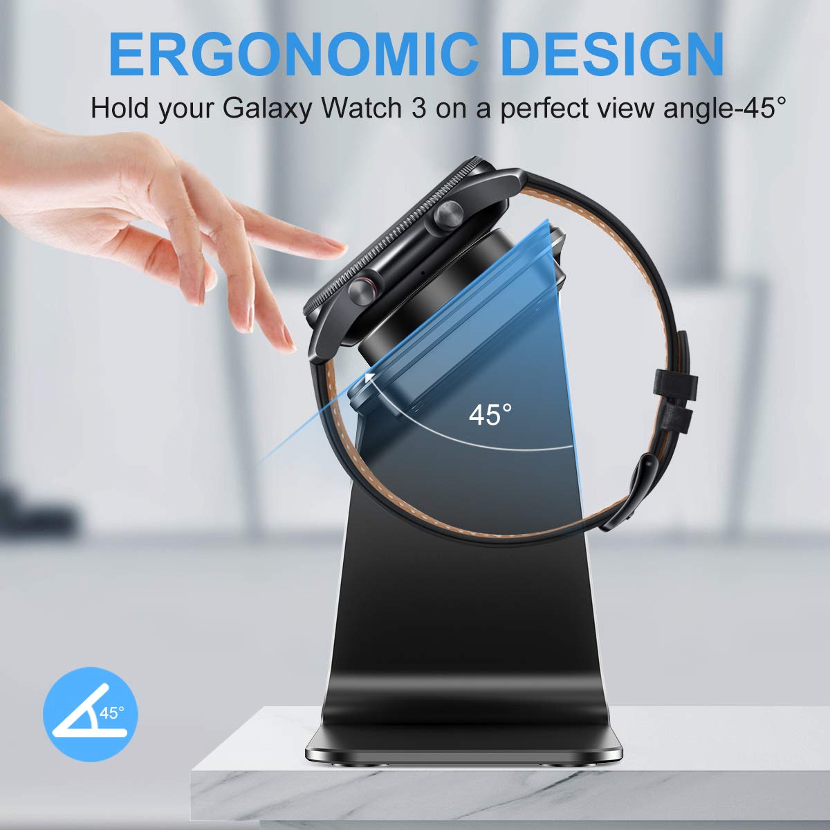 NANW NANW Charger Dock for Samsung Galaxy Watch 7 6 Classic 5 Pro 4 3 Active 2 1 USB Replacement Charging Cable Stand Accessories - View 7 of 7