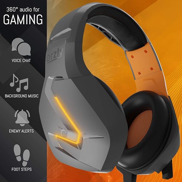 Orzly Orzly Hornet RXH-20 Vesuvius Gaming Headset: Noise Cancelling for PS5, Xbox, Switch & PC - Stereo Sound & Comfort - View 4 of 10