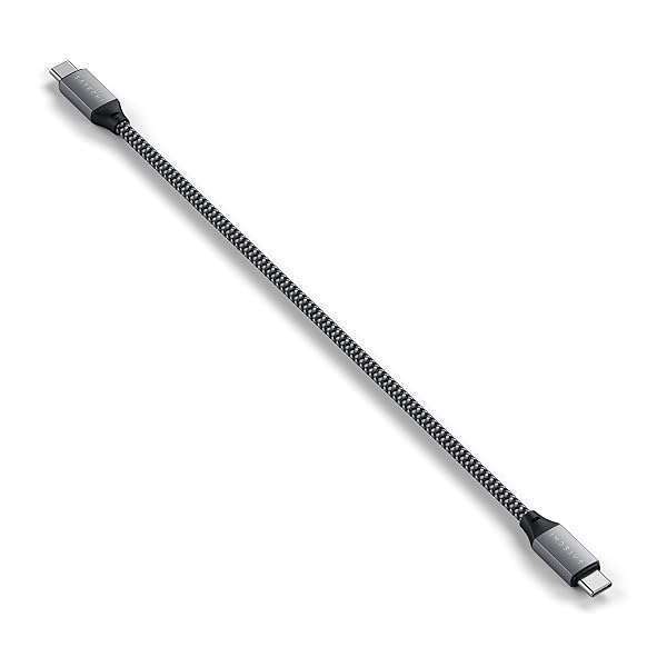 Satechi Satechi USB C to USB C Cable 100W Â– Compatible with iPhone 16 Pro Max/16 Pro/16/16 Plus, iPad Mini 6/Pro 2021, iPad Air 4, MacBook Pro 2020, Samsung Galaxy S23, Switch and More (10in/25cm) - View 5 of 8