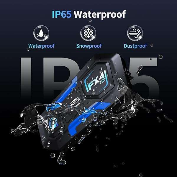 Fodsports FODSPORTS FX4 Pro Bluetooth Intercom for 4 Riders - Universal Helmet Communication System with FM & Dual Mics - View 9 of 10