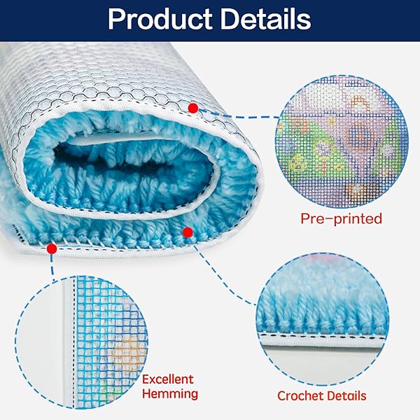 LAPATAIN DIY LAPATAIN Latch Hook Kits: Halloween Pumpkin Hat & Rug Kits for Kids & Adults - Perfect Home Decor! - View 4 of 7