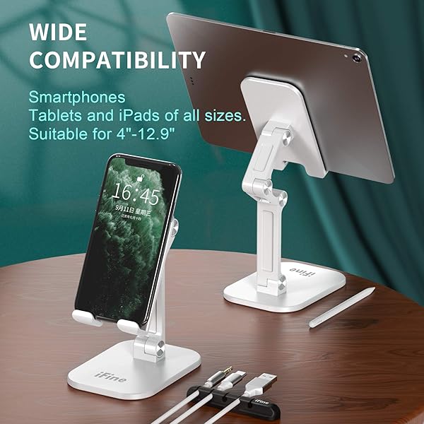 IFINE iFine Foldable Adjustable Cell Phone Stand for iPhone 12 and All Smartphones Heavy Duty Tablet Holder iPad Stand - View 6 of 8