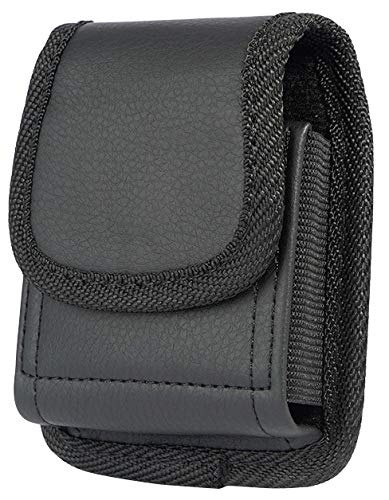 Nakedcellphone Buy Nakedcellphone Black Vegan Leather Case for Galaxy Z Flip 6 | Vertical Pouch with Belt Loop & Magnetic Closure - View 11 of 11