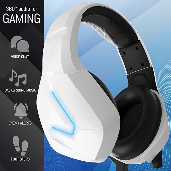 Orzly Orzly Hornet RXH-20 Gaming Headset: White Stereo Sound & Noise Cancelling for PS5, Xbox, Switch & PC - View 4 of 10