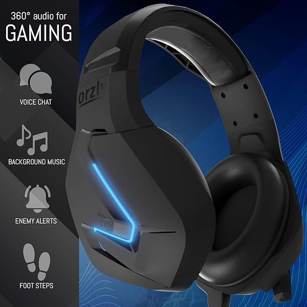 Orzly Orzly Hornet RXH-20 Abyss Gaming Headset: Noise Cancelling for PS5, Xbox, Switch & PC - Stereo Sound & Comfort - View 4 of 10