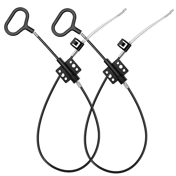 Nonley Nonley Sofa Recliner Cables - 2 Pack Replacement Parts for Couch Pull Handle & D Ring - Black S Tip Hook