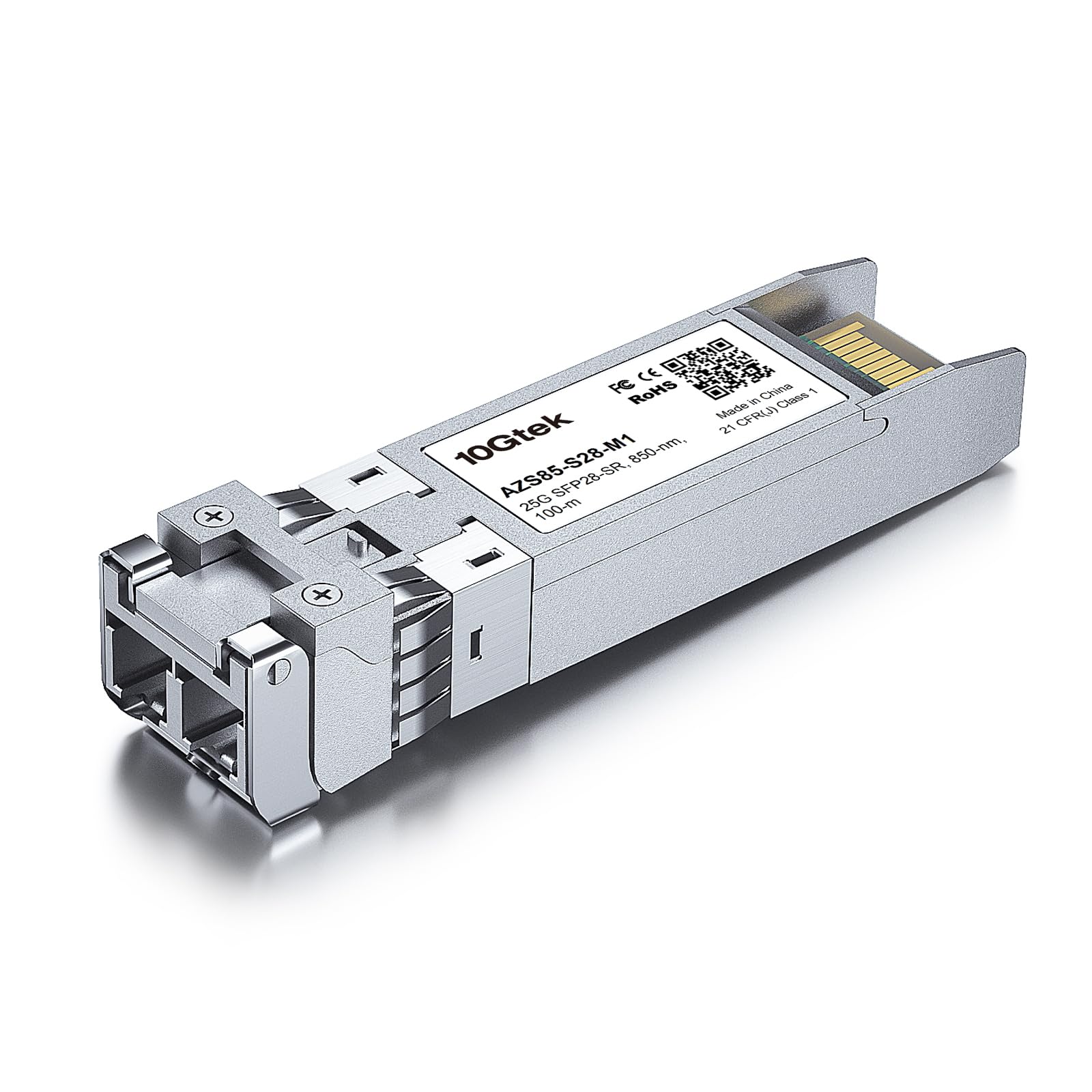 10Gtek 10Gtek 25G SFP28 SFP+ SR Transceiver 25GBase-SR Duplex LC MMF Optical Module for Dell Force10 GP-25GSFP-1S 850nm DDM up to 100m - View 2 of 6