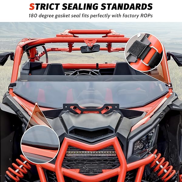 SAUTVS SAUTVS X3 Dark Tinted Half Windshield for Can-Am Maverick X3 (2017-2025) - Scratch Resistant & Vented Accessory - View 6 of 8