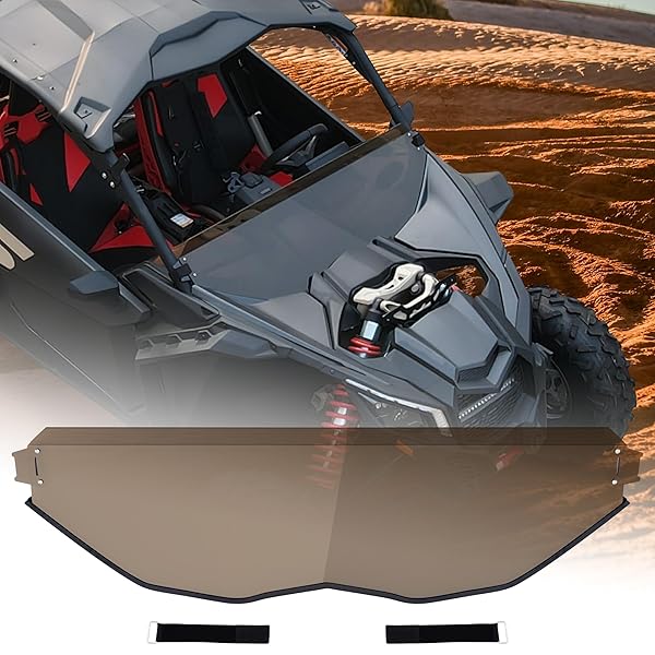SAUTVS SAUTVS X3 Dark Tinted Half Windshield for Can-Am Maverick X3 (2017-2025) - Scratch Resistant & Vented Accessory - View 7 of 8