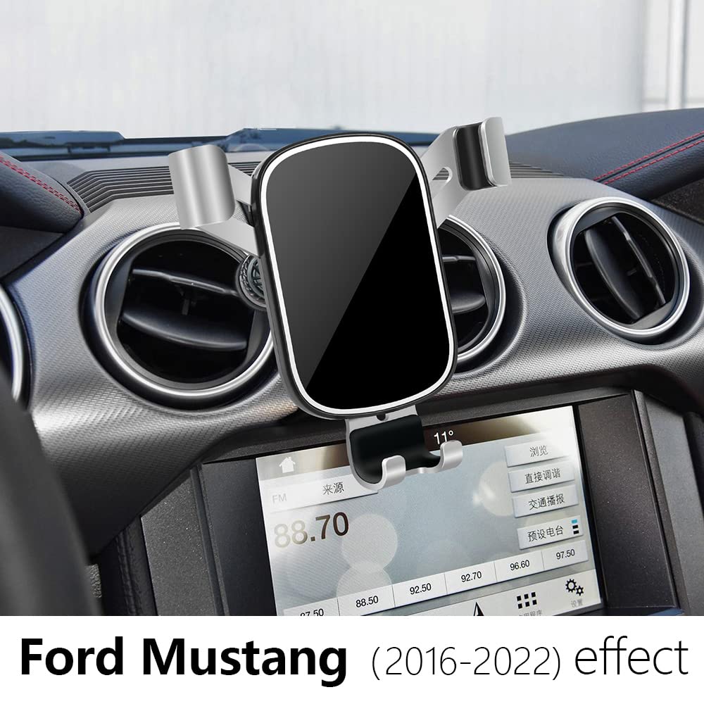 LUNQIN Car Phone Holder for Ford Mustang 2015 to 2023 Auto Accessories Navigation Bracket Mobile Cell Phone Mount Vent Screen Stand - View 2 of 6