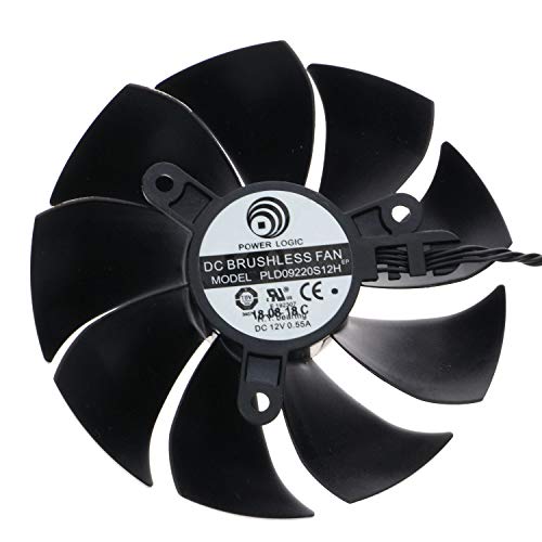 Right Cable 8.5cm Cooling Fan for EVGA RTX 2060/2070/2080/2080 Ti - 4pin 12V PLD09220S12H