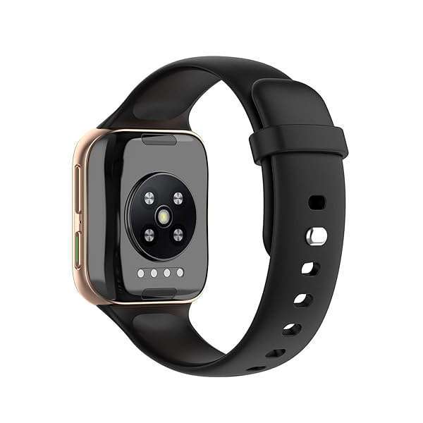 FitTurn FitTurn Silicone Watch Band for Oppo 41mm & 46mm - Stylish Replacement Strap for Men & Women with Metal Button (Black) - View 7 of 9