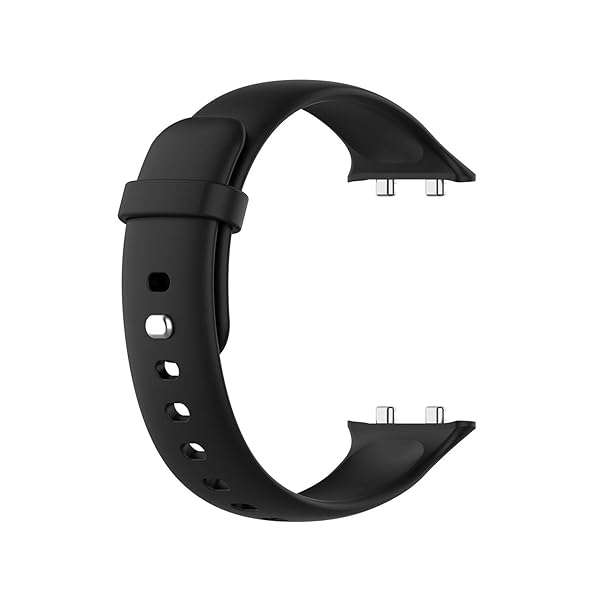 FitTurn FitTurn Silicone Watch Band for Oppo 41mm & 46mm - Stylish Replacement Strap for Men & Women with Metal Button (Black) - View 8 of 9