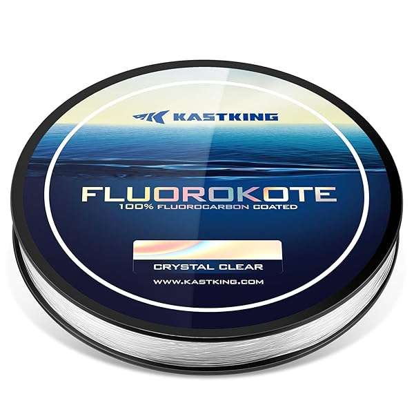 KastKing FluoroKote 10LB Fluorocarbon Coated Fishing Line - 150 Yard for Superior Strength & Sensitivity