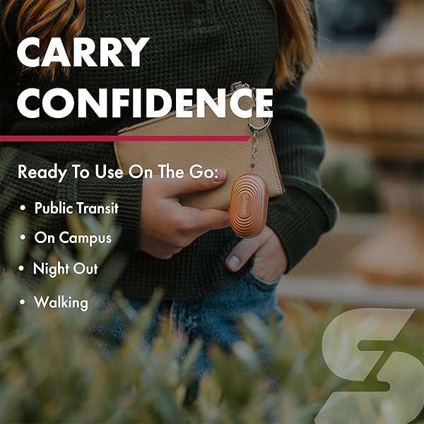 SABRE Stay Safe with SABRE 2-in-1 Personal Alarm & LED Light - 130dB Siren, 1,250ft Range, Compact Design for Bags & Keys - View 7 of 11