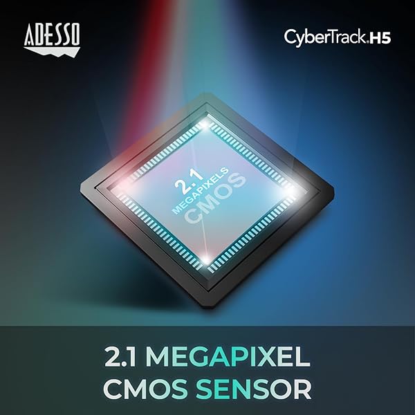 Adesso Adesso Cybertrack H5 1080p HD USB Webcam with Microphone - Autofocus, 2.1 MP, Black - View 5 of 11