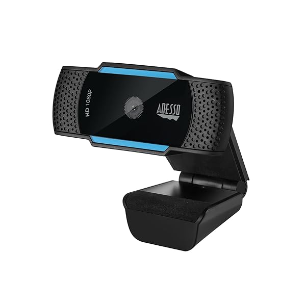 Adesso Adesso Cybertrack H5 1080p HD USB Webcam with Microphone - Autofocus, 2.1 MP, Black - View 2 of 11