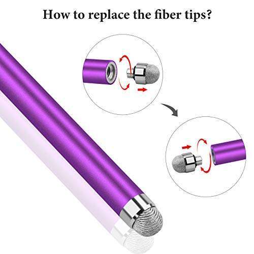 STYLUSHOME StylusHome 6-Pack Stylus Pens for iPad, iPhone & Tablets - High Sensitivity with 6 Replaceable Tips for All Touch Screens - View 5 of 8