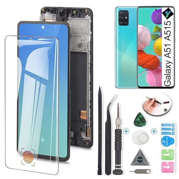 YWLRONG Samsung Galaxy A51 2019 OLED Screen Replacement - A515U A515A LCD Display & Touch Panel with Fingerprint Sensor