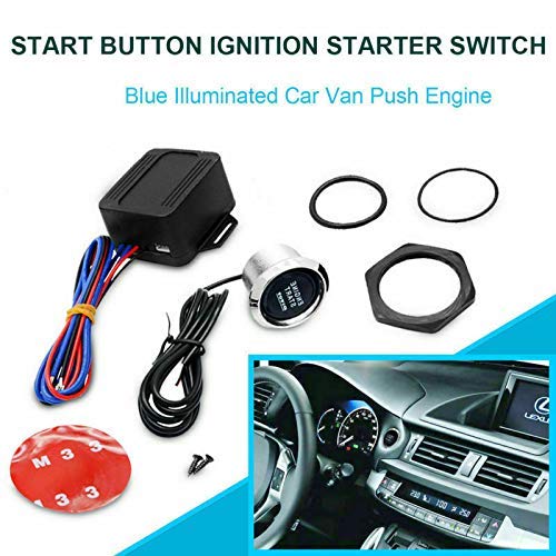 MACHSWON MACHSWON 12V LED Push Start Button Switch Kit for Easy Car Engine Ignition - View 3 of 7