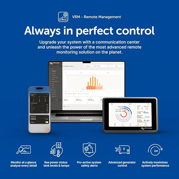 Victron Energy Victron Energy SmartSolar MPPT Charge Controller: 70A, Bluetooth, 12-48V for Efficient Solar Panel Charging - View 11 of 11
