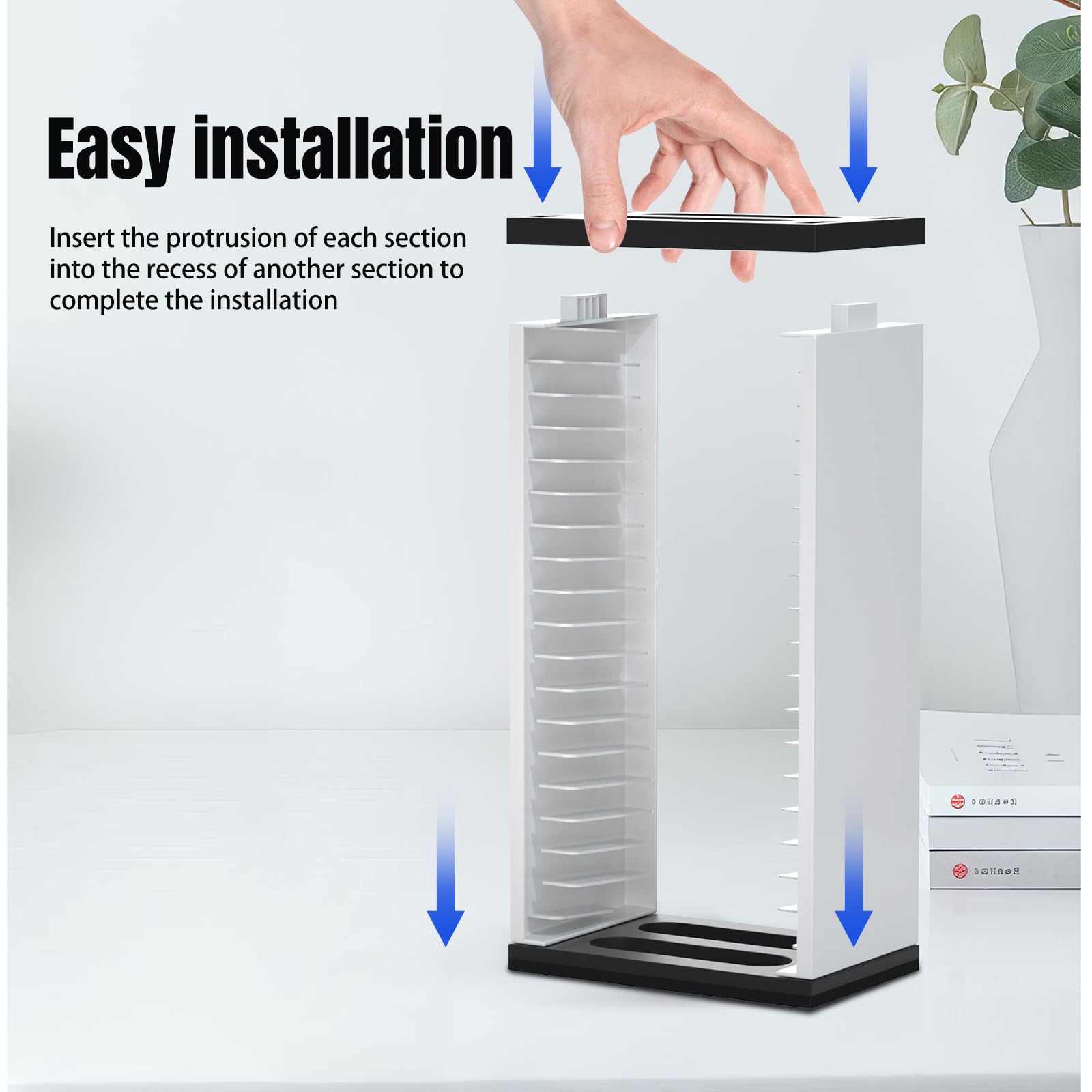 ECHZOVE ECHZOVE Game Card Box Storage Stand for PS5 and Xbox Vertical Holder for 36 Games Ideal for Organizing Video Game Collection - View 4 of 9