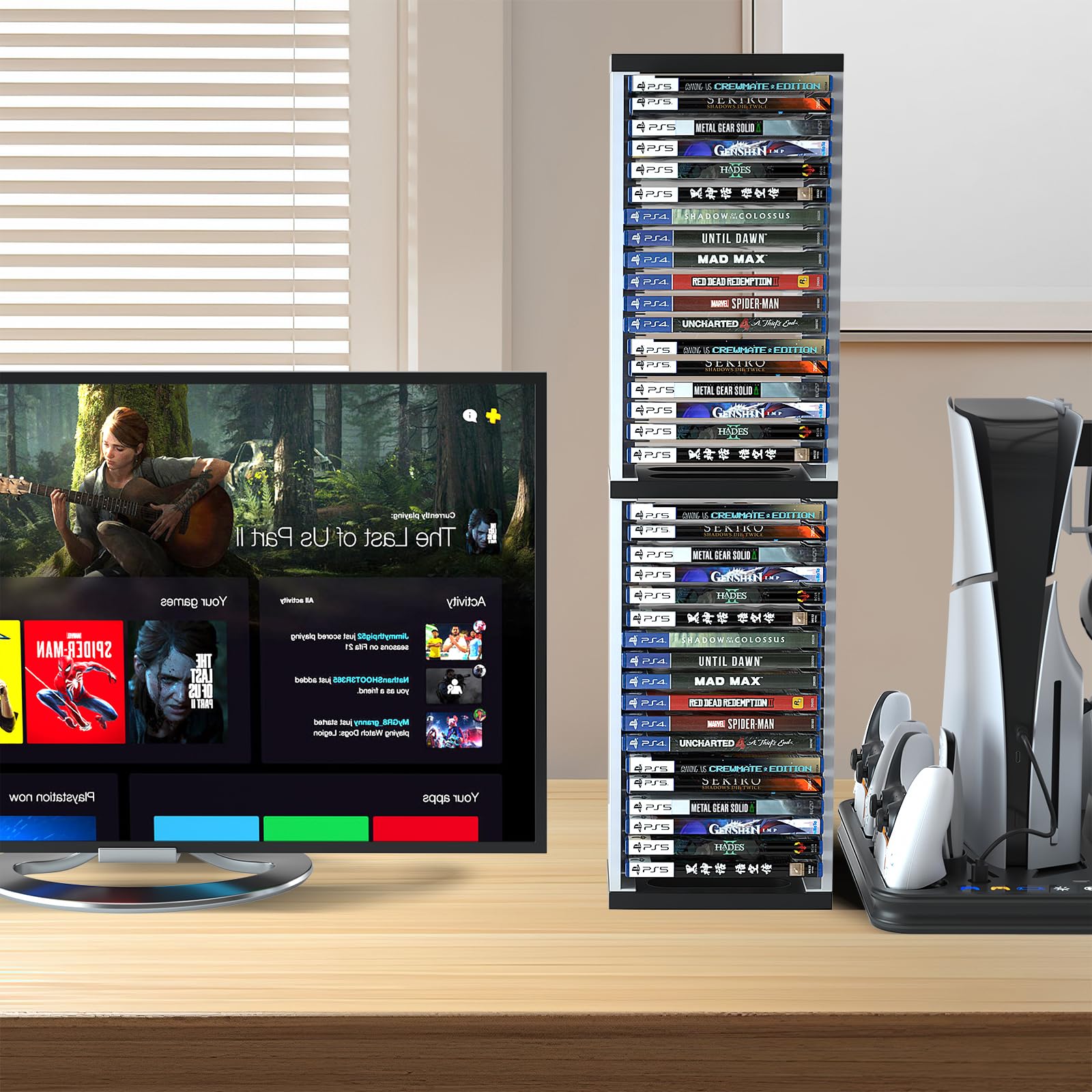 ECHZOVE ECHZOVE Game Card Box Storage Stand for PS5 and Xbox Vertical Holder for 36 Games Ideal for Organizing Video Game Collection - View 6 of 9