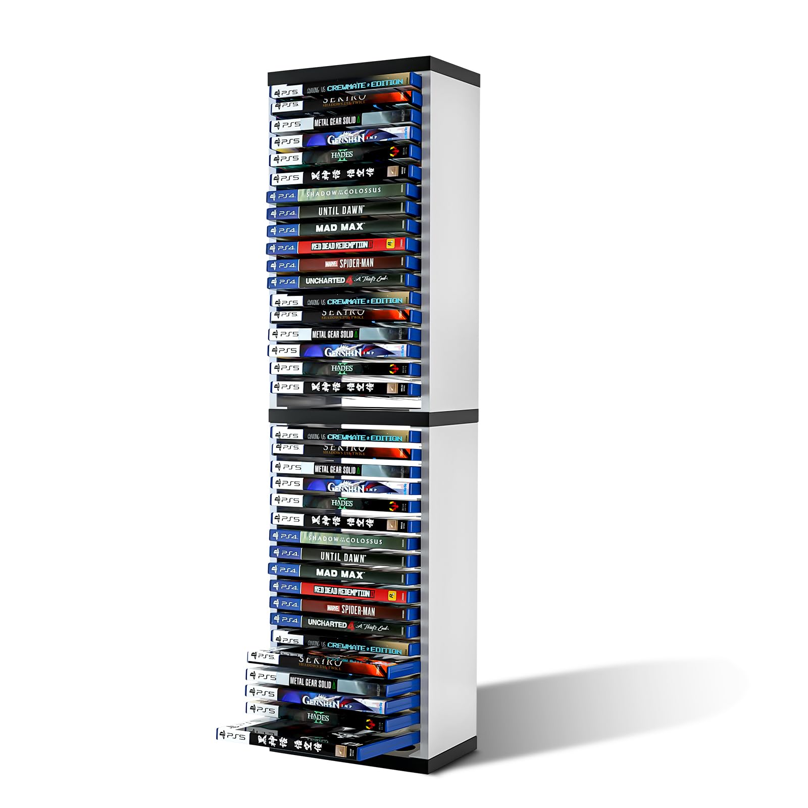 ECHZOVE ECHZOVE Game Card Box Storage Stand for PS5 and Xbox Vertical Holder for 36 Games Ideal for Organizing Video Game Collection