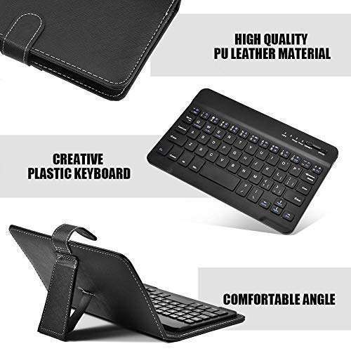 Tonysa Portable Wireless Bluetooth Keyboard for Phones - Mini Foldable Design with Protective Case (6-9.5cm, Black) - View 6 of 10