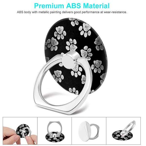 Bonoma Bonoma Phone Ring Stand 3 Pack Dog Paws 360 Degree Rotation Finger Grip Holder for Smartphones and Tablets - View 4 of 9