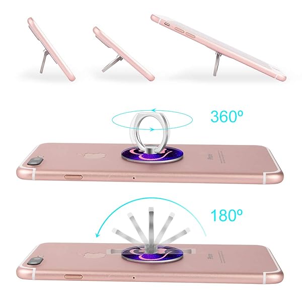 Bonoma Bonoma Phone Ring Stand 3 Pack Dog Paws 360 Degree Rotation Finger Grip Holder for Smartphones and Tablets - View 6 of 9