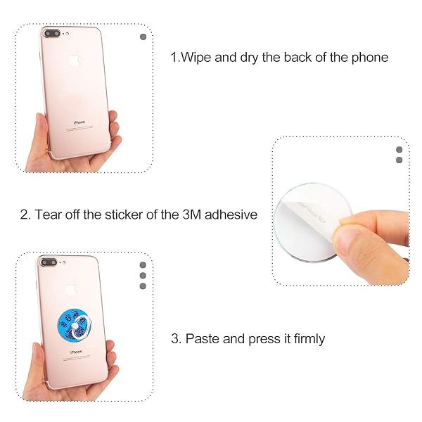 Bonoma Bonoma Phone Ring Stand 3 Pack Dog Paws 360 Degree Rotation Finger Grip Holder for Smartphones and Tablets - View 8 of 9