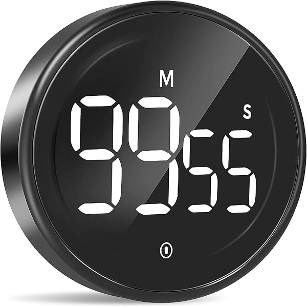LIORQUE LIORQUE Digital Kitchen Timer: Magnetic Countdown & Countup Timer with Large LED Display for Cooking, Classroom & Fitness