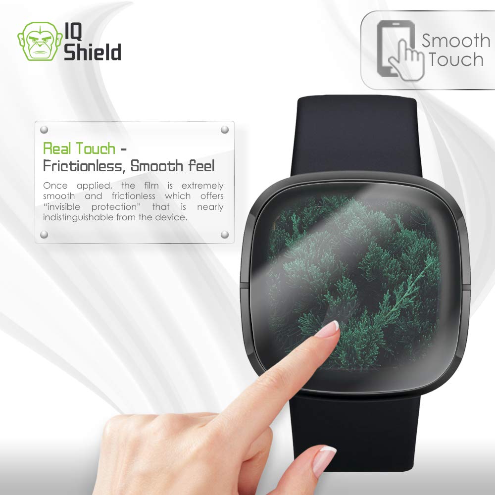 IQShield IQShield Screen Protector for Fitbit Versa 3 and Sense 6-Pack Anti-Bubble Clear TPU Film - View 3 of 8