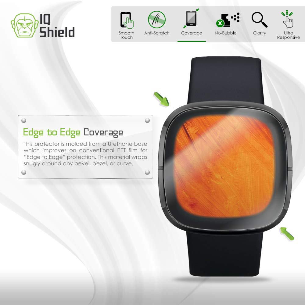 IQShield IQShield Screen Protector for Fitbit Versa 3 and Sense 6-Pack Anti-Bubble Clear TPU Film - View 5 of 8