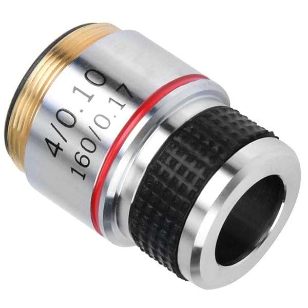 Oumefar Oumefar 4X Compound Microscope: Achromatic Lens, 160mm Distance, Copper Mirror Body - View 7 of 10