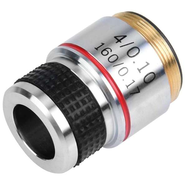 Oumefar Oumefar 4X Compound Microscope: Achromatic Lens, 160mm Distance, Copper Mirror Body - View 2 of 10