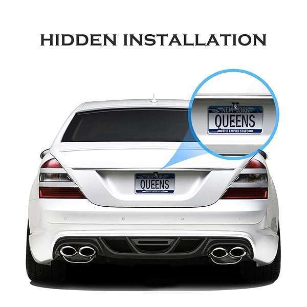 Pixelman Universal Stainless Steel Rear View Camera Mount for Backup Cameras - Easy Installation License Plate Bracket - View 6 of 9