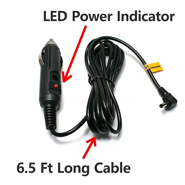 EDOTech EDO Tech 6.5ft Car Adapter Cable for Cobra Radar Detectors: Rad480i, 250, 350, 450, 500g & More - View 5 of 7