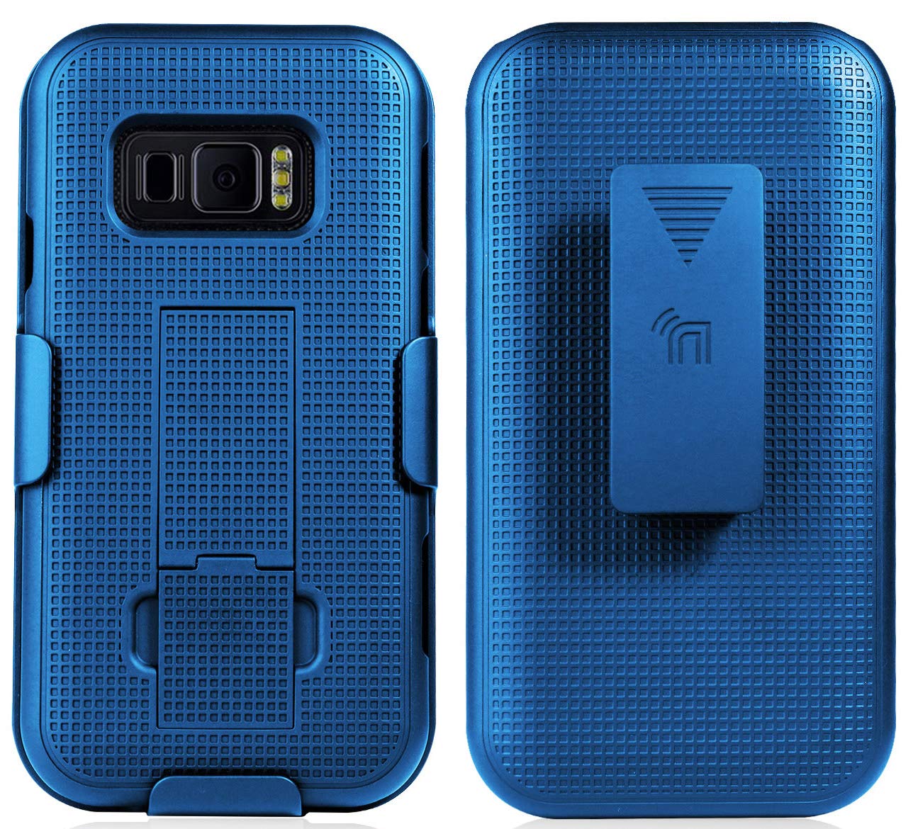 Cobalt Blue Case with Clip for Samsung Galaxy XCover FieldPro Kickstand Cover and Rotating Belt Holster Combo - View 2 of 8