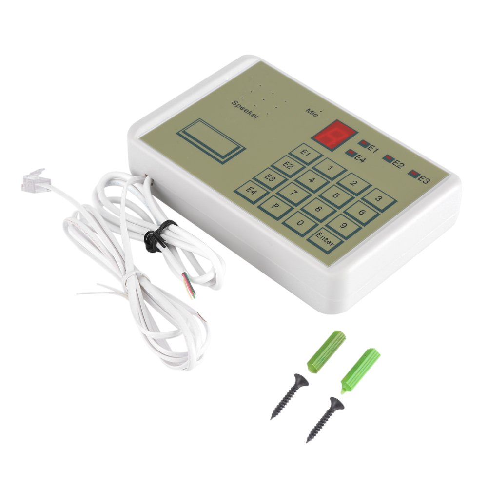 Wired Telephone Voice Dialer Home Security System with 4 Phone Number Storage for Enhanced Safety