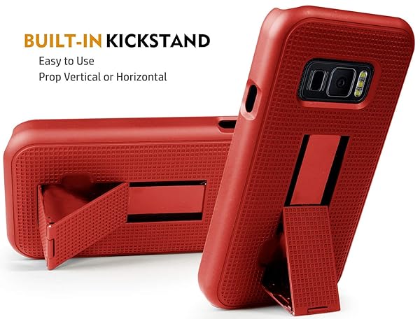 Nakedcellphone Galaxy XCover FieldPro Case with Clip & Kickstand - Red Holster Combo for SM-G889A - View 6 of 10