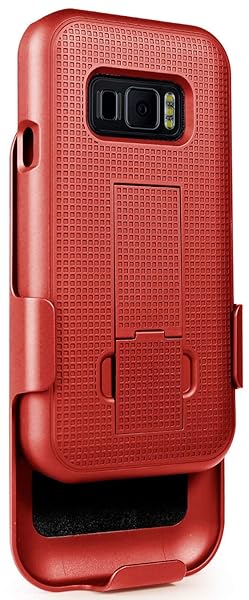 Nakedcellphone Galaxy XCover FieldPro Case with Clip & Kickstand - Red Holster Combo for SM-G889A - View 10 of 10