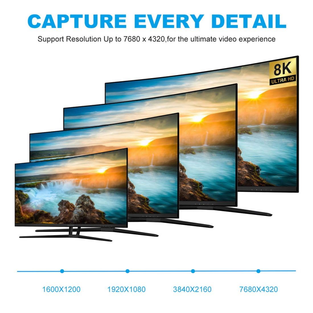 Chenyang CY 8K Ultra HD HDMI Cable 6.5ft 48Gbps 8K 60Hz 4K 120Hz with Audio and Ethernet - View 5 of 9