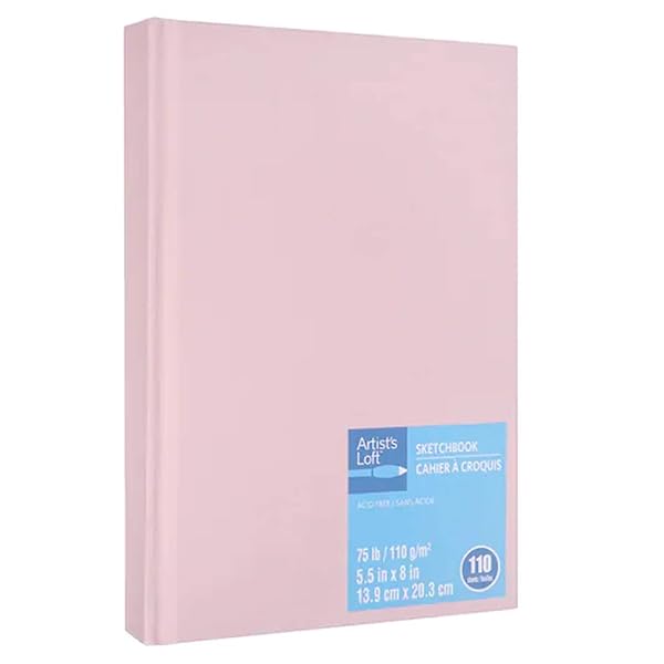 Artgecko "Light Pink Hardcover Sketch Journal by Artist's Loft - 5.5" x 8" Perfect for Artists & Creatives" - View 2 of 2