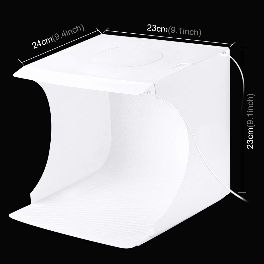 PULUZ Mini Studio Light Box 7.87in Foldable Photography Tent Kit with 40 LED Beads and 6 Color Backdrops for Small Items - View 2 of 9