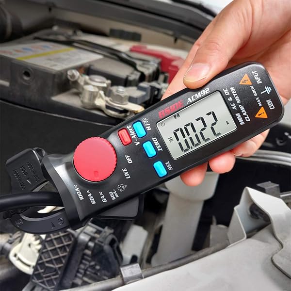 BSIDE BSIDE DC Current Clamp Meter: 6000 Counts Digital Multimeter with V-Alert, Continuity, Ohm, and Hz Testing Features