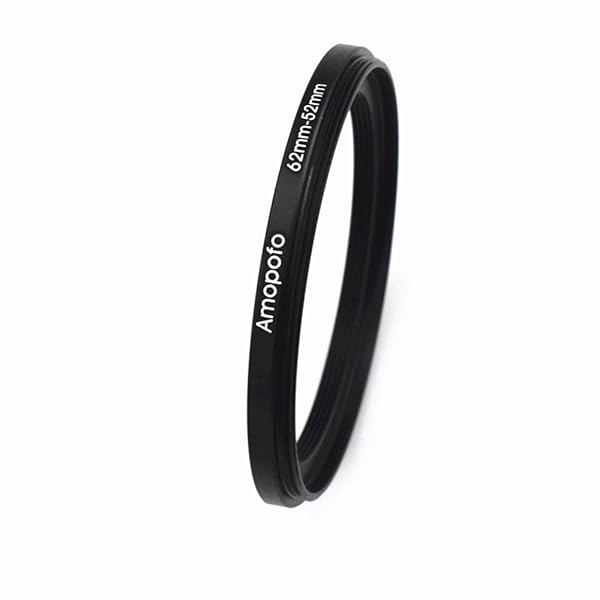 Amopofo 62mm to 52mm Step-Down Filter Ring Adapter for UV, ND, CPL - Metal Camera Accessory - View 5 of 7