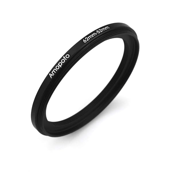 Amopofo 62mm to 52mm Step-Down Filter Ring Adapter for UV, ND, CPL - Metal Camera Accessory - View 6 of 7
