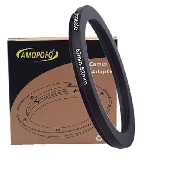 Amopofo 62mm to 52mm Step-Down Filter Ring Adapter for UV, ND, CPL - Metal Camera Accessory - View 7 of 7